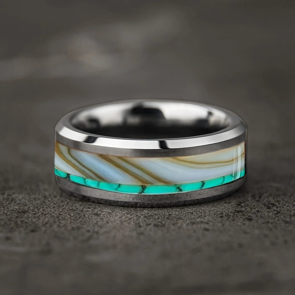 Cyberpunk 8mm Stainless Steel Ring | Gothic Punk Biker Jewelry for Men & Women
