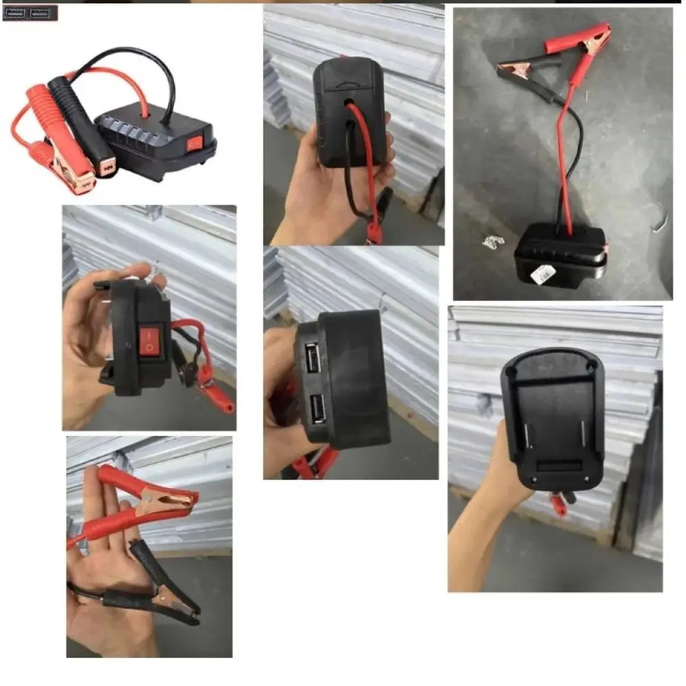 Makita Battery Jump Starter Adapter – Car Emergency Starter with Booster Clips