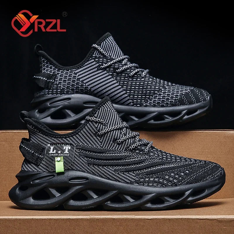 Men's Breathable Mesh Running Sneakers | Lightweight Shock-Absorbing Casual Shoes