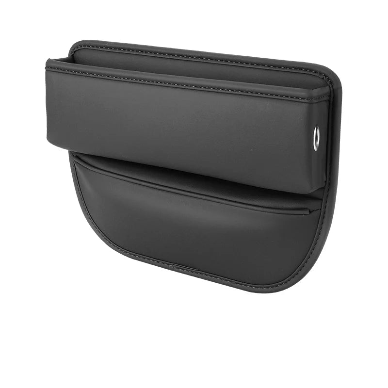 Organizador de espacio para asientos de coche de piel sintética | Caja de almacenamiento multifuncional para ranura de asiento