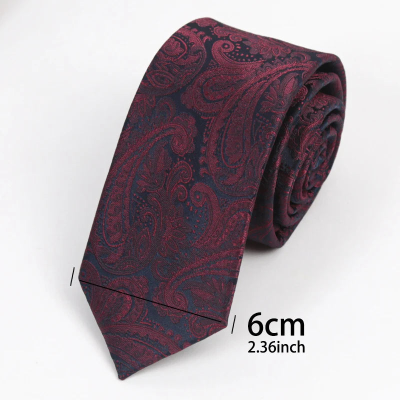 Paisley & Striped Jacquard Necktie Set – Wedding & Business