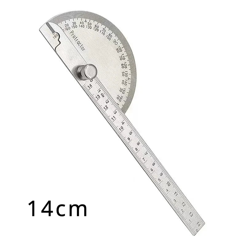 Stainless Steel Protractor & Angle Finder — Multi-Angle Measuring Ruler