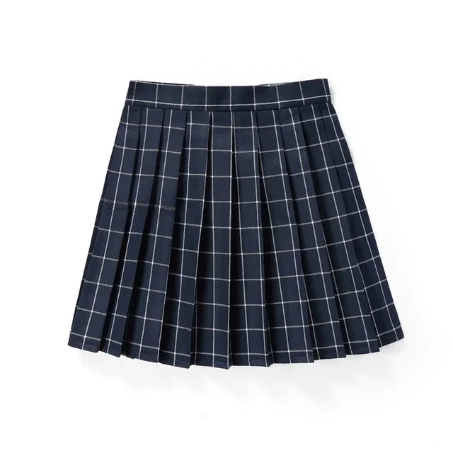 Plaid Pleated Mini Skirt