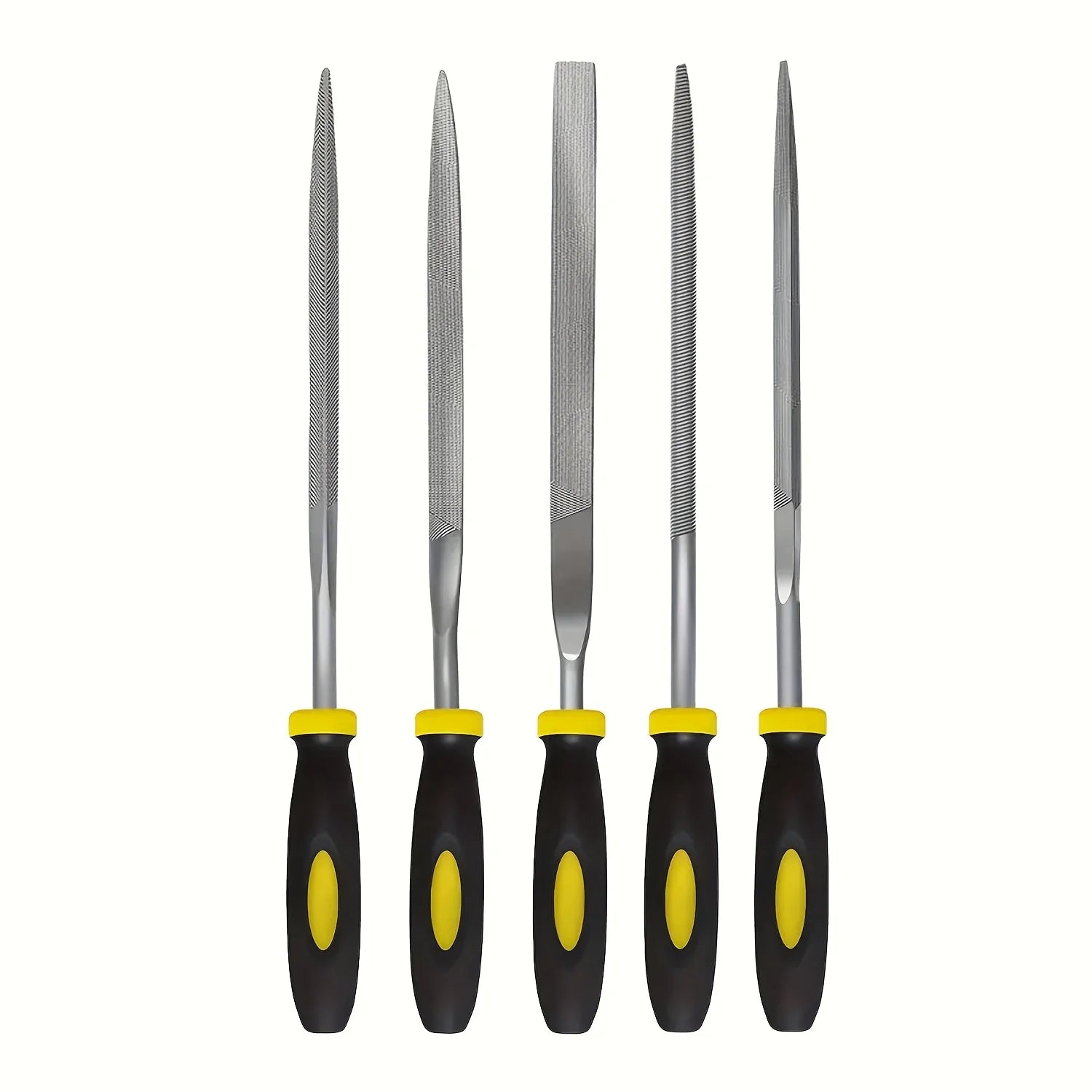 High-Carbon Steel Precise Needle File Set - Premium Kit with Non-Slip Ergonomic Handles, for Wood/Plastic/Model Filing