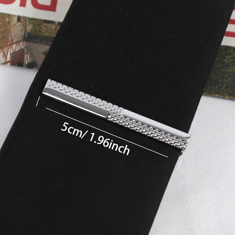 Metal Tie Bar Clip – Slim Bar Clasp for Neckties