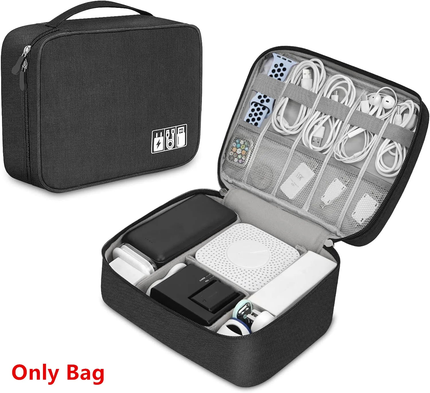 Waterproof Cable & Electronics Organizer Bag – Travel Tech Pouch