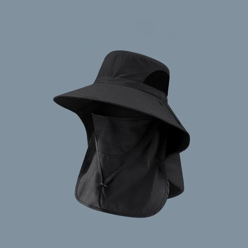Wide Brim Outdoor Sun Hat Breathable Full Face Sun Shield Cap Anti Uv Fishing Travel Sports Sunshade Hat For Daily Outdoor Use