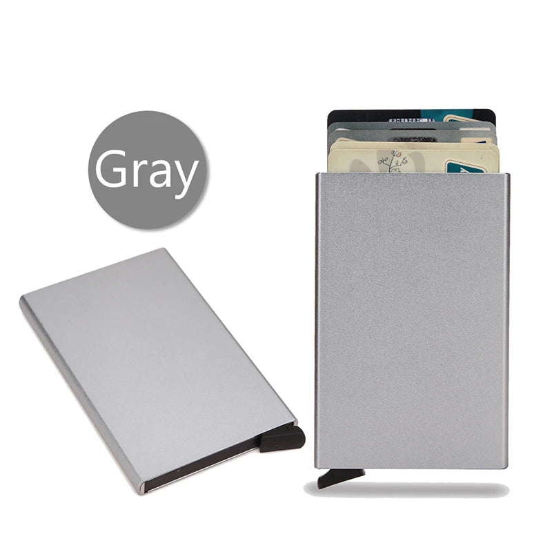 RFID Metal Pop-Up Wallet – Slim Minimalist Card Holder for Men & Women