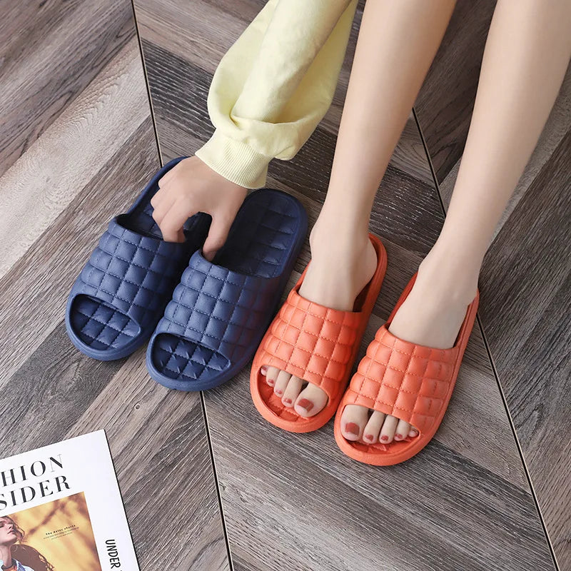 Pantuflas deslizantes de EVA para mujer – Zapatos planos antideslizantes para casa y baño