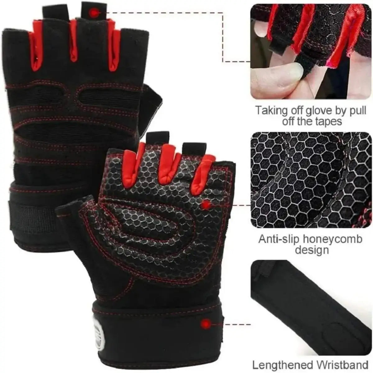 Gym Gloves with Wrist Support