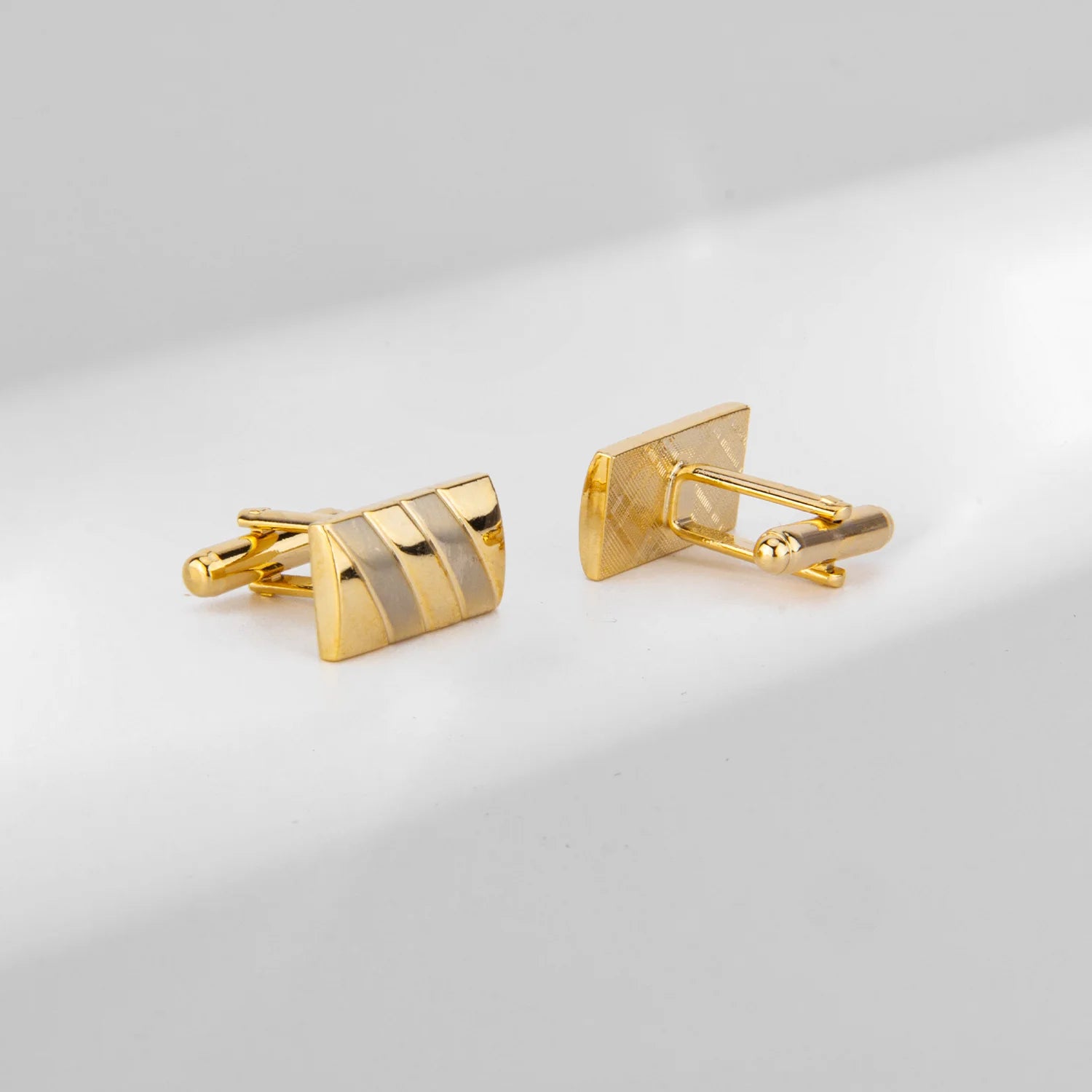 Square Cufflinks & Tie Clip Set | Unisex Dress Shirt Accessories