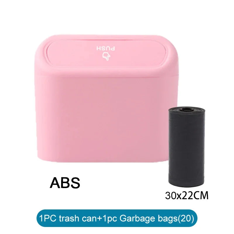Bote de Basura para Coche con Tapa – Mini Cubo Antifugas con Bolsas de Basura