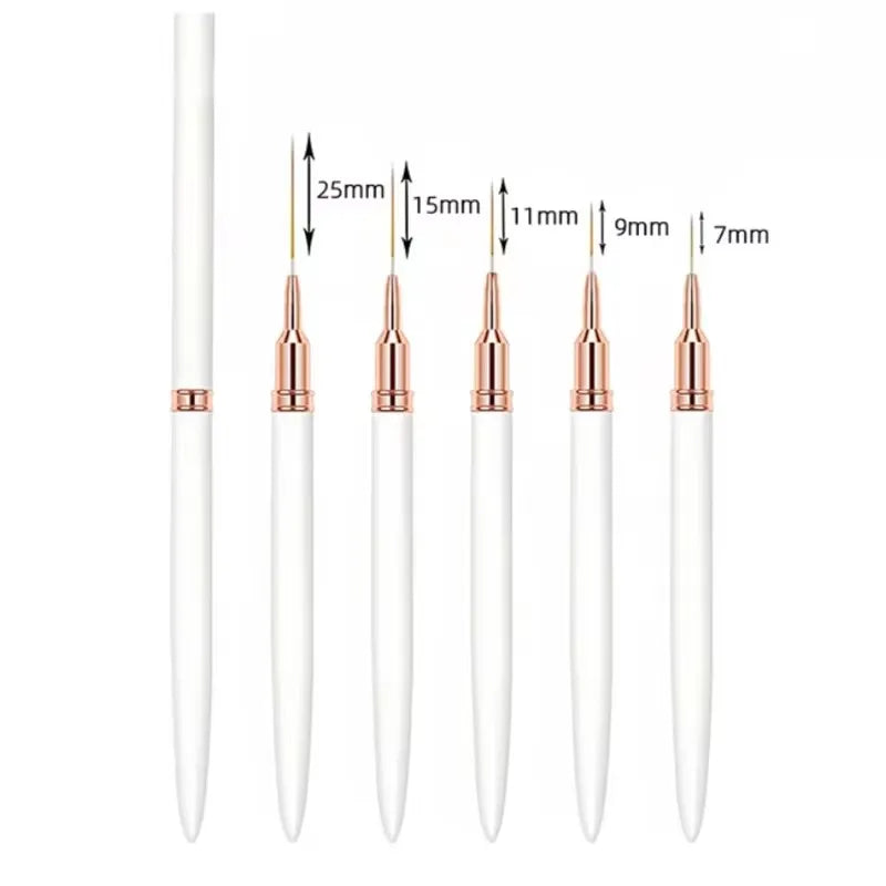 Nail Art Liner Brush Set – 5 Pieces