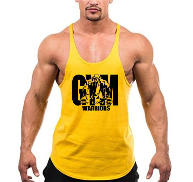 Men's Muscle Tank Top – Cotton Y-Back Gym & Bodybuilding Vest