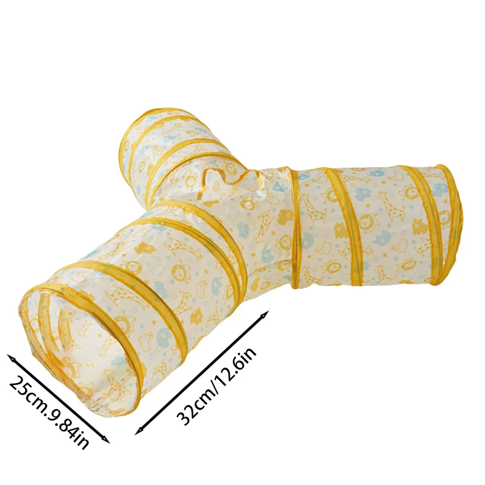 Foldable Cat Tunnel Tube Toy – Collapsible Interactive Play Tunnel for Cats, Kittens & Rabbits