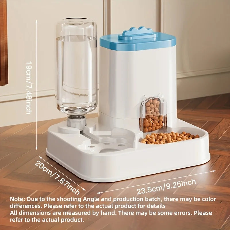 Dispensador y comedero de agua automático por gravedad para gatos – Antiderrames, gran capacidad