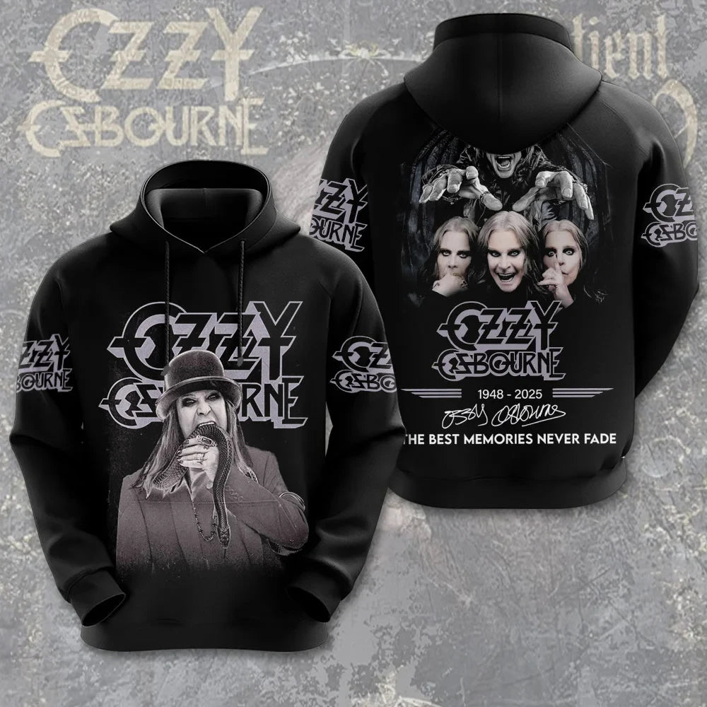 Ozzy Osbourne 3D Print Unisex Oversized Hoodie – Rock Band Fan Sweatshirt