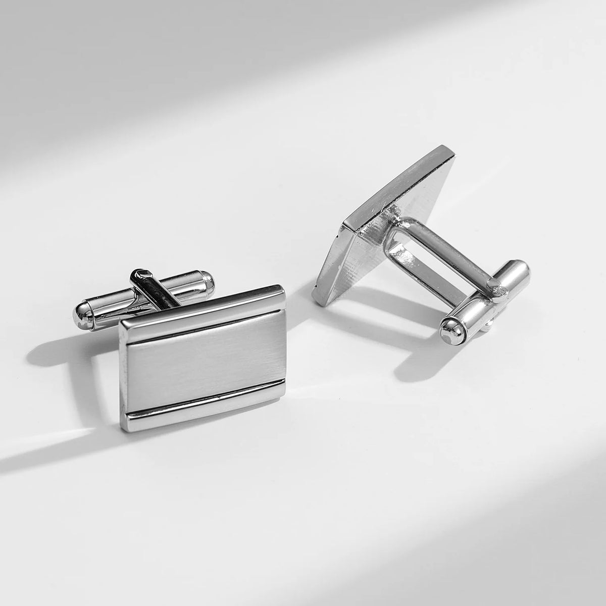 Square Cufflinks & Tie Clip Set | Unisex Dress Shirt Accessories