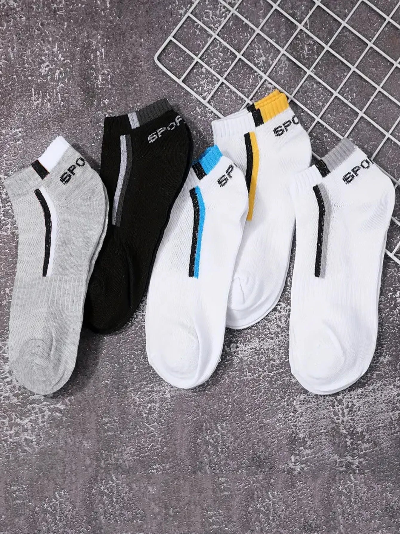Calcetines tobilleros de malla transpirable para hombre – Paquetes a granel, absorción de humedad, casual y deportivo