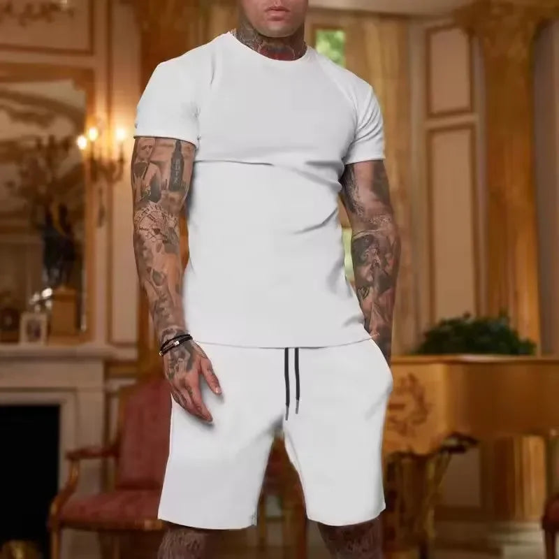 Conjunto de camiseta y pantalón corto deportivo para hombre