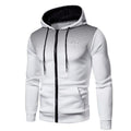 Men's Polka Dot Zip-Up Hoodie – Slim Fit Casual Sweatshirt
