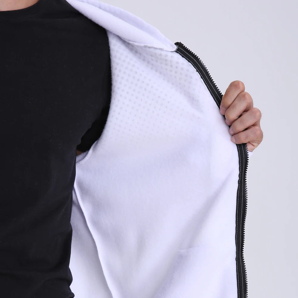 Men's Polka Dot Zip-Up Hoodie – Slim Fit Casual Sweatshirt