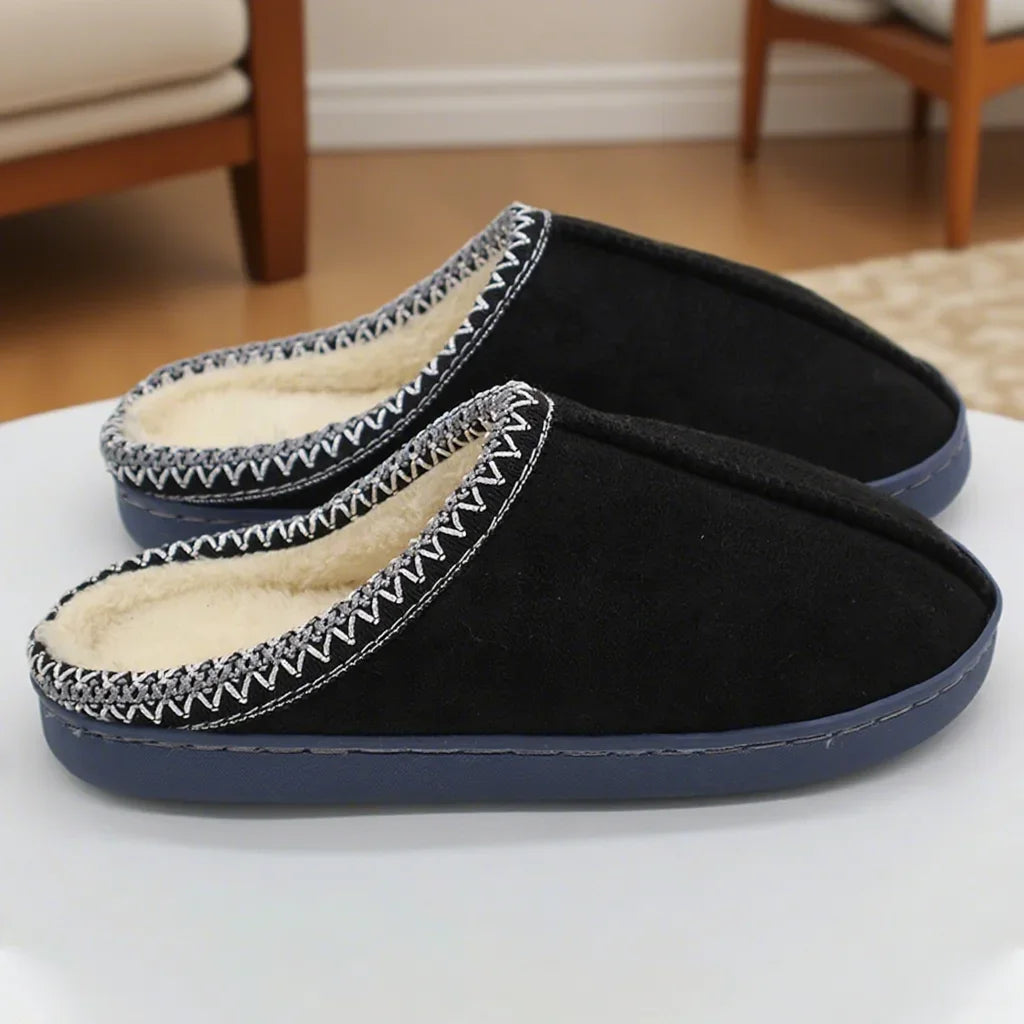 Pantuflas de algodón para otoño e invierno, suela gruesa antideslizante, cálidas, forradas de vellón, suela blanda para parejas