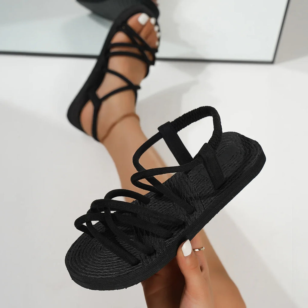 Women's Lightweight Leisure Sandals – Soft EVA Sole Slingback Flats