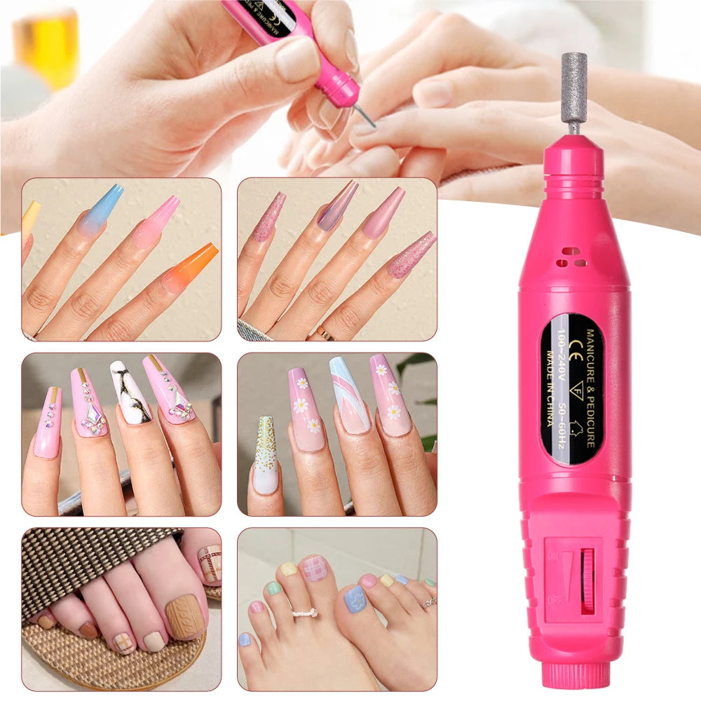 Electric Nail Drill Kit – USB Powered Portable Manicure & Nail File Machine