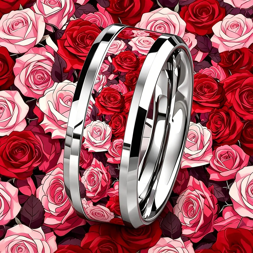 Cyberpunk 8mm Stainless Steel Ring | Gothic Punk Biker Jewelry for Men & Women