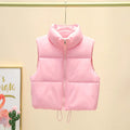 Cropped Quilted Puffer Vest – 5 Colors