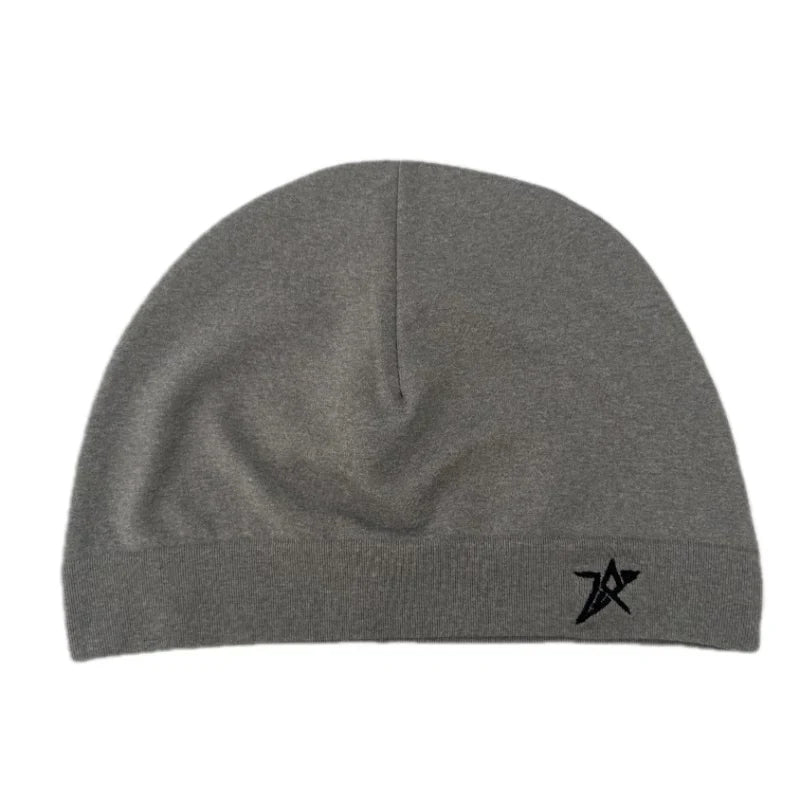 Star Embroidered Beanie – Soft Breathable Stretch Skull Cap