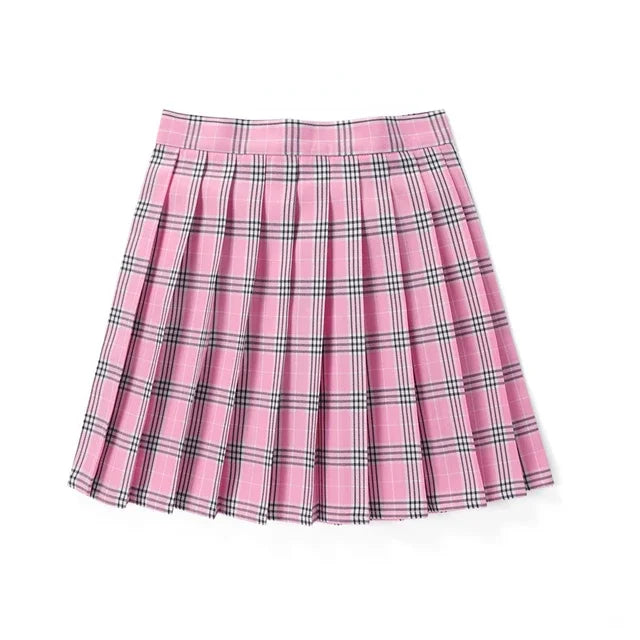 Plaid Pleated Mini Skirt