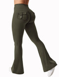 Women's Wide Leg Compression Yoga Leggings with Pockets