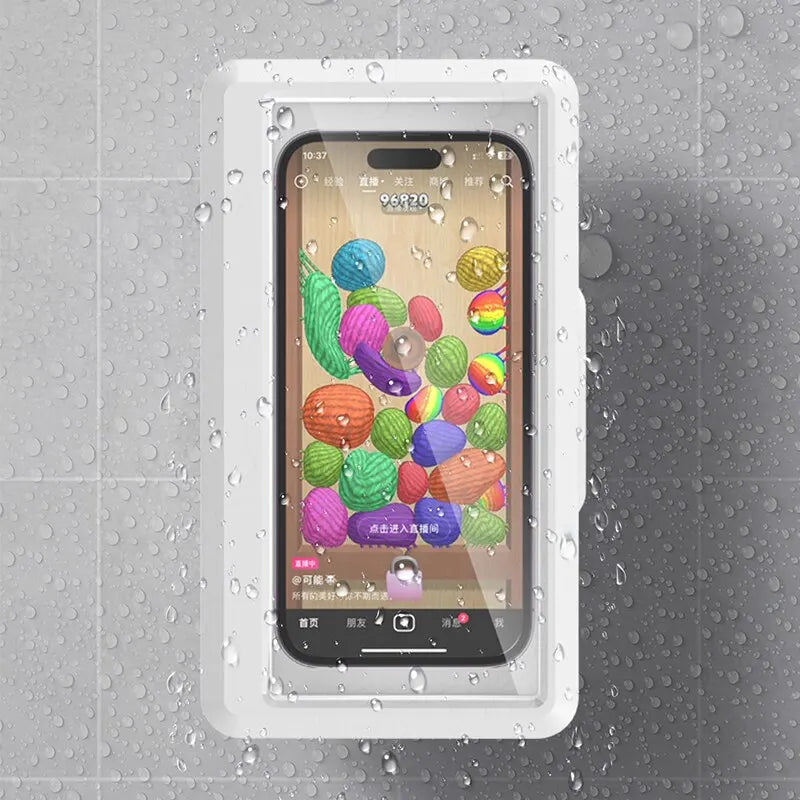 Waterproof Shower Phone Holder | Universal Wall Mount Anti-Fog Touch Screen Case