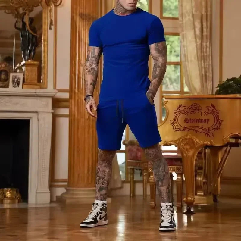 Conjunto de camiseta y pantalón corto deportivo para hombre