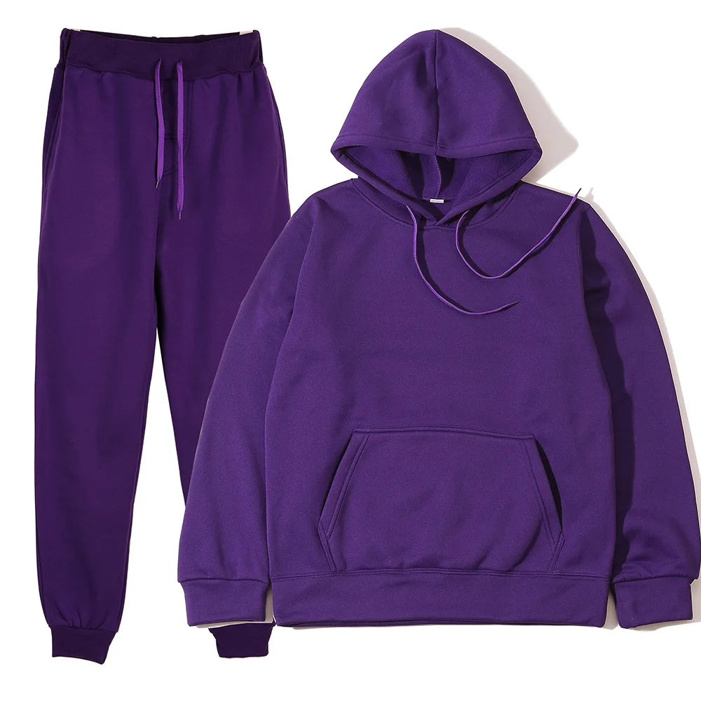 Conjunto de Sudadera con Capucha y Pantalones Deportivos de Moda