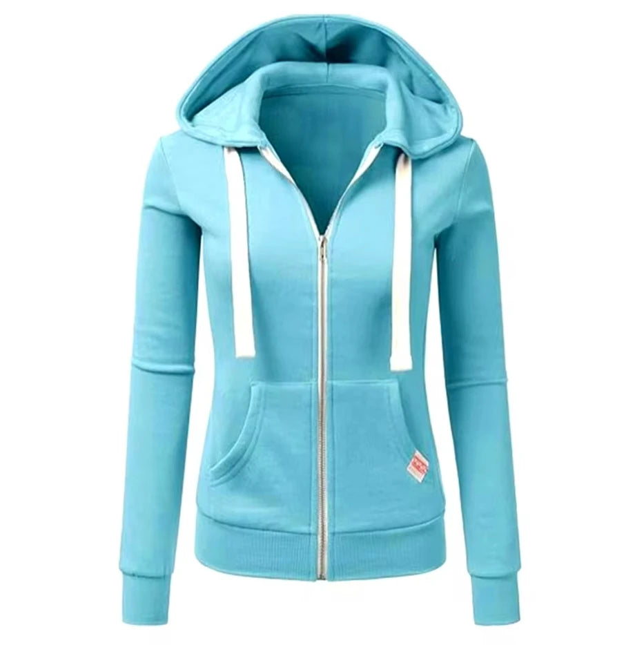Classic Full-Zip Drawstring Hoodie – 5 Colors
