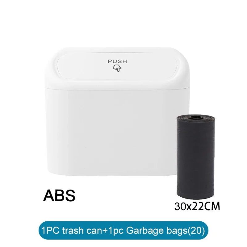 Bote de Basura para Coche con Tapa – Mini Cubo Antifugas con Bolsas de Basura