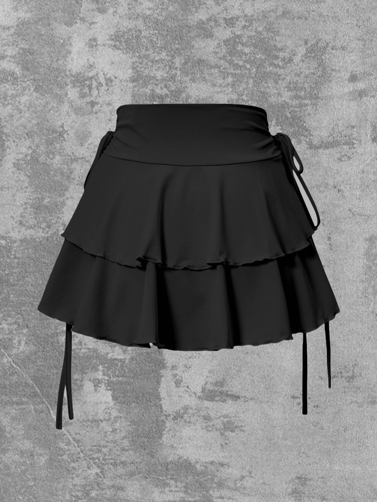 High-Waist Solid Color Mini Skirt