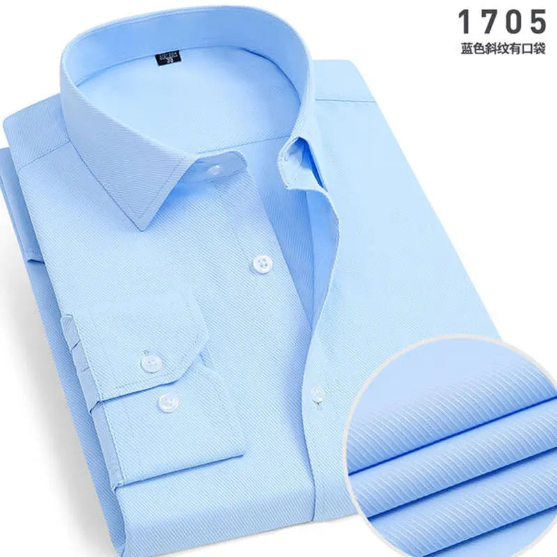 Camisa de manga larga a rayas ajustada para hombre
