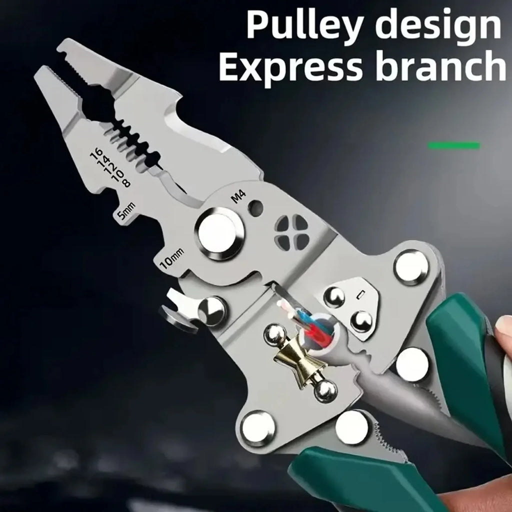 Foldable 18-in-1 Wire Stripping & Crimping Pliers – Electrician Multi-Tool