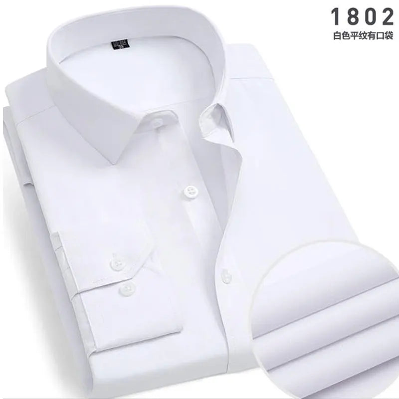 Camisa de manga larga a rayas ajustada para hombre