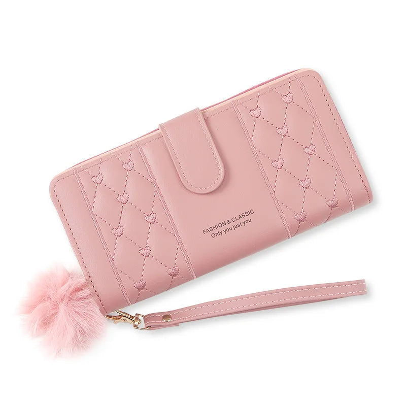 Women's Long Wristlet Wallet — Large Capacity Card Organizer & Coin Purse