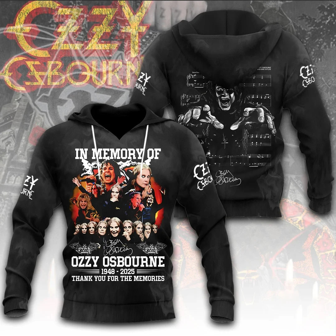 Ozzy Osbourne 3D Print Unisex Oversized Hoodie – Rock Band Fan Sweatshirt