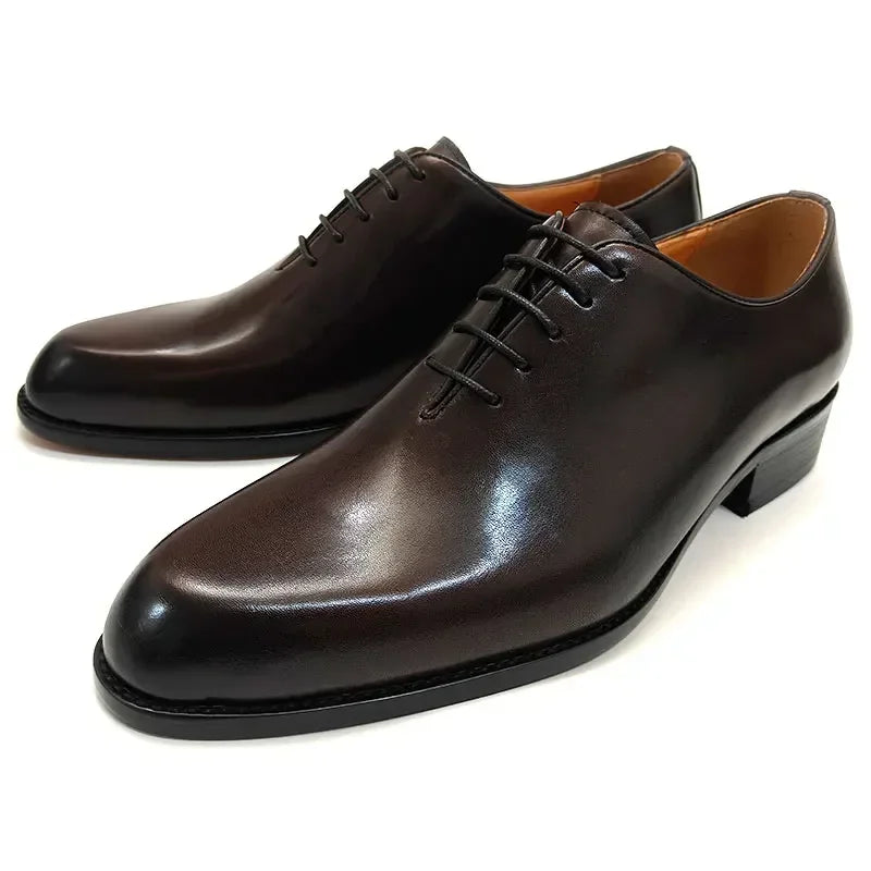 Men's Handmade Genuine Leather Oxford Shoes | Business Casual Dress Shoes