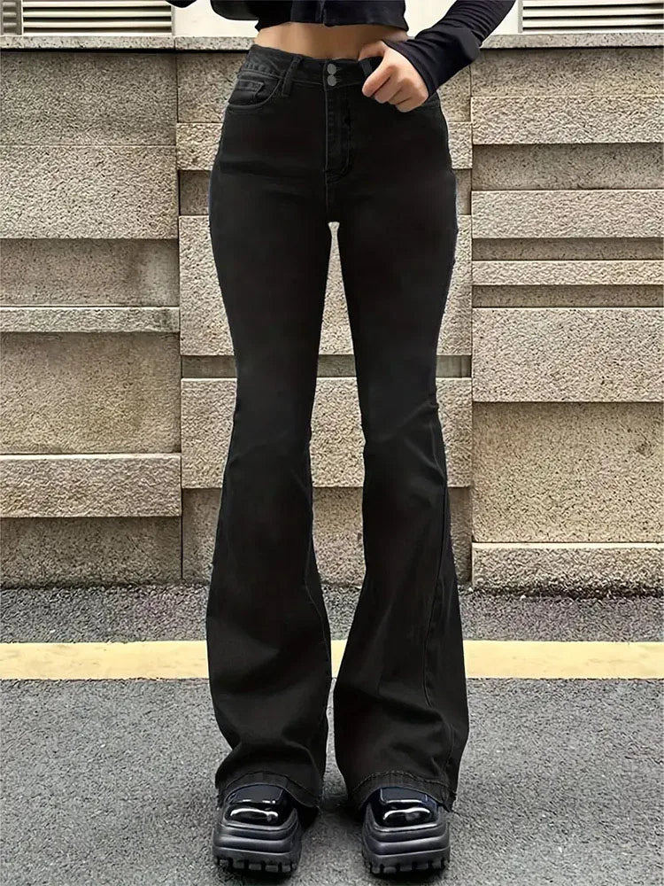 High-Waist Skinny Flare Jeans – 8 Colors