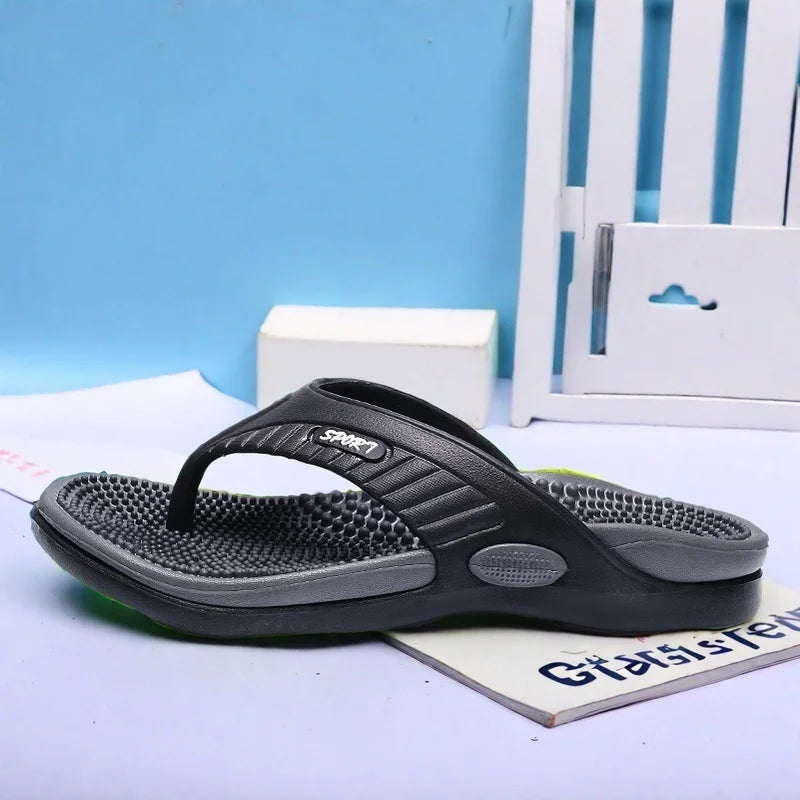 Sandalias ligeras de masaje de EVA para hombre – Chanclas sin cordones para playa, casa y exteriores
