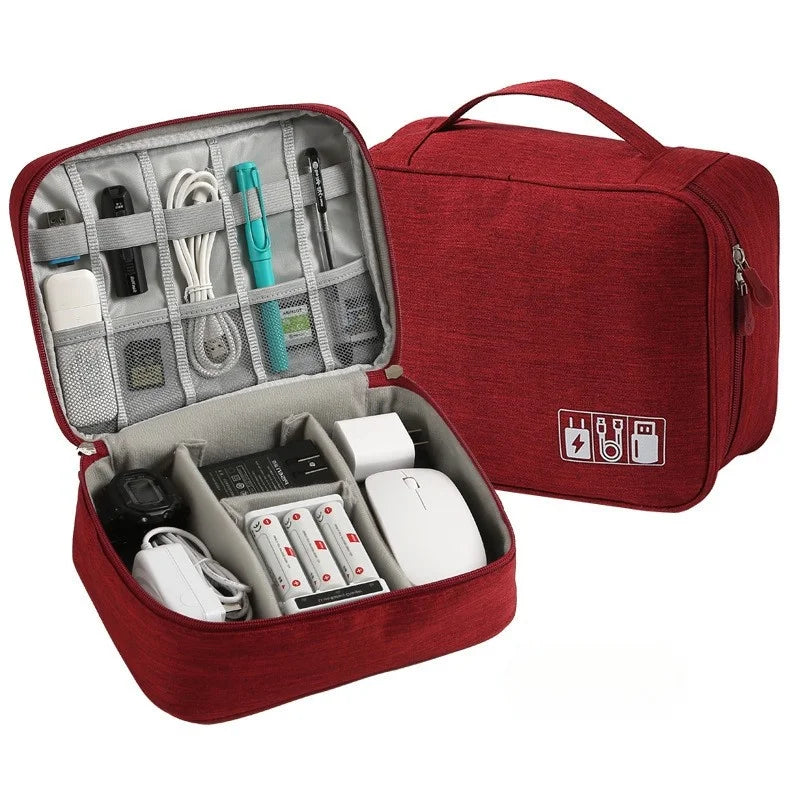 Waterproof Cable & Electronics Organizer Bag – Travel Tech Pouch