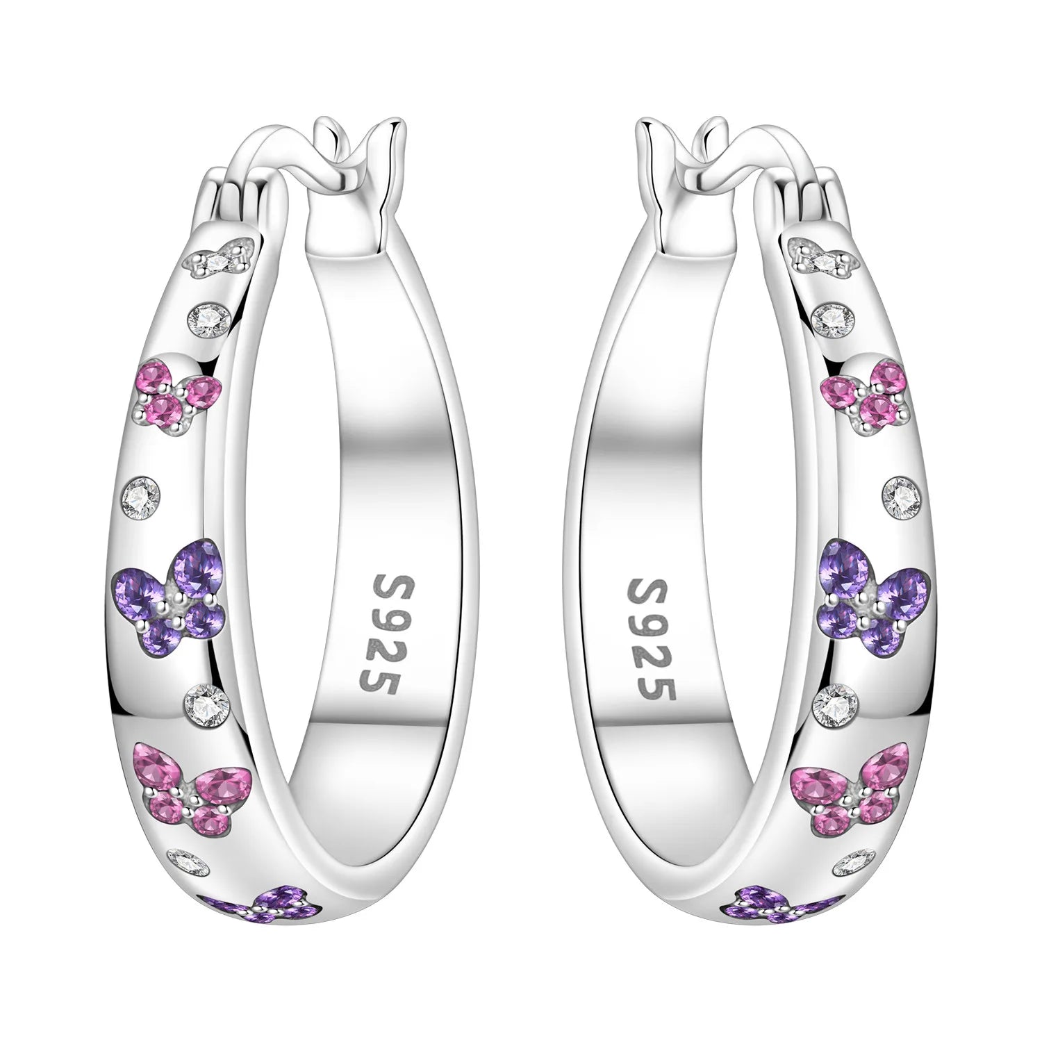 925 Sterling Silver Zircon Butterfly Drop Earrings – Women's Fine Jewelry